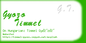gyozo timmel business card